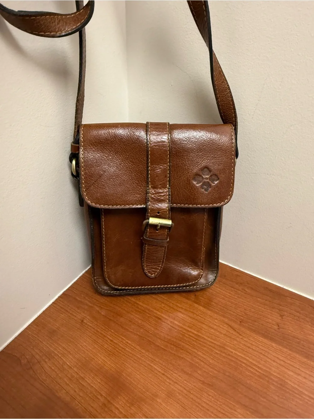 Patricia Nash Brown Leather Messenger Crossbody